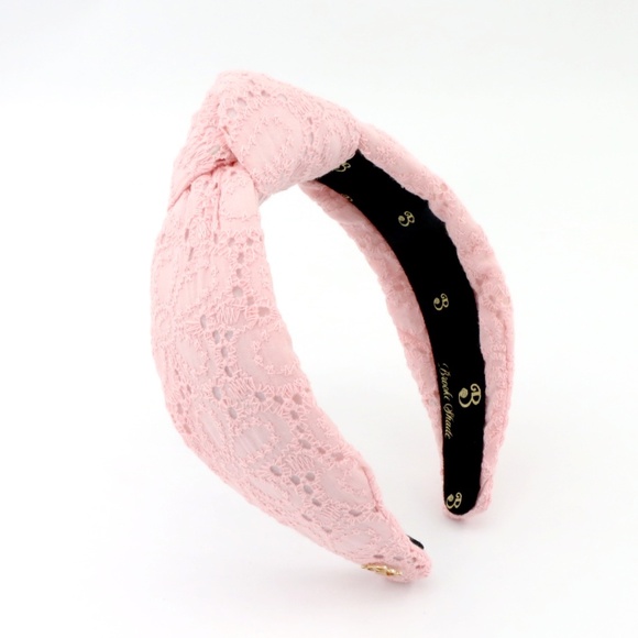 552. NEW The Brooke Shade Designer The Pink Flower Eyelet Topknot Headband